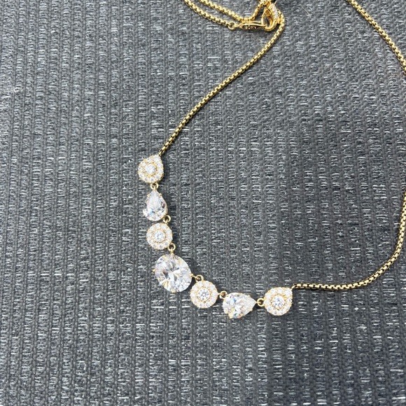NADRI “Pipa” Gold and CZ Brilliant Shine Necklace - Picture 2 of 2